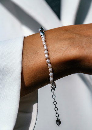 Браслет перлина Срібло 925° (родій) 978208