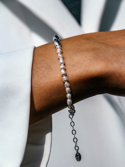 Браслет перлина Срібло 925° (родій) 978208