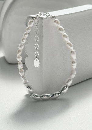 Браслет перлина Срібло 925° (родій) 978208