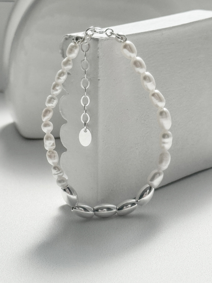 Браслет перлина Срібло 925° (родій) 978208