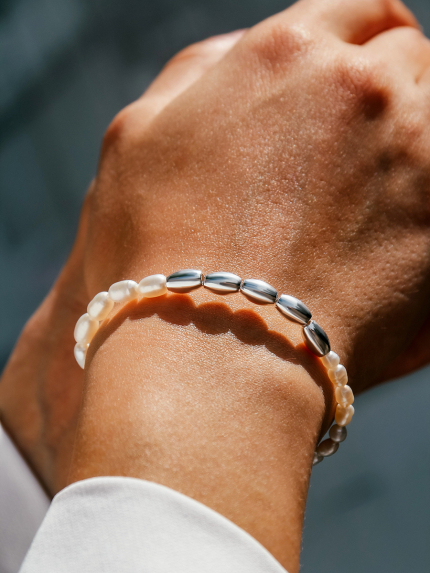 Браслет перлина Срібло 925° (родій) 978208