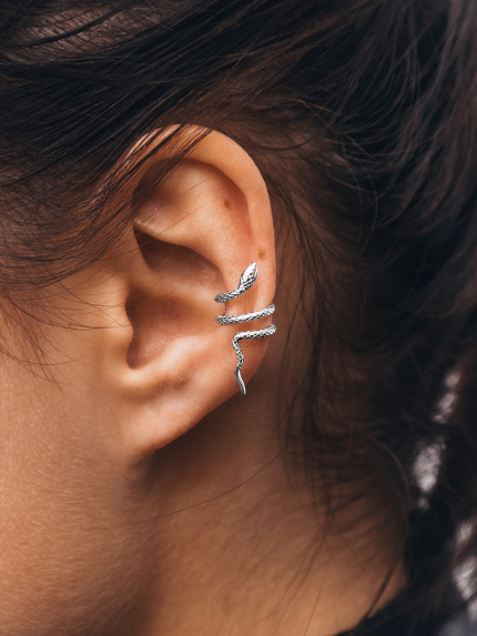 Сережки без вставок Срібло 925° (родій) 978209