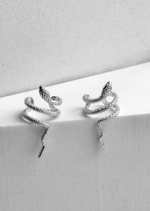 Сережки без вставок Срібло 925° (родій) 978209