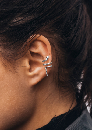 Сережки без вставок Срібло 925° (родій) 978209