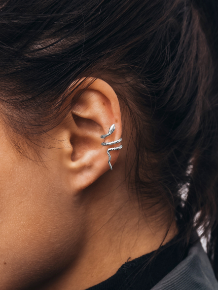 Сережки без вставок Срібло 925° (родій) 978209