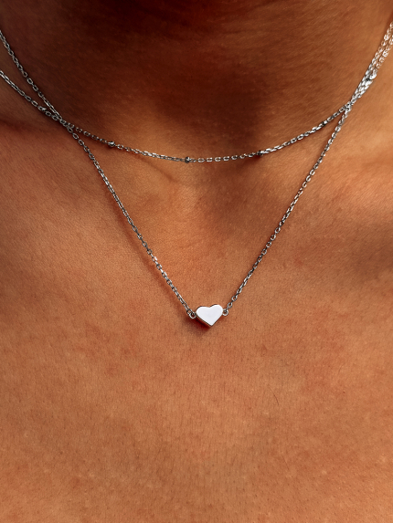 Кольє без вставок Срібло 925° (родій) 978210