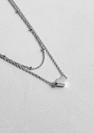 Кольє без вставок Срібло 925° (родій) 978210