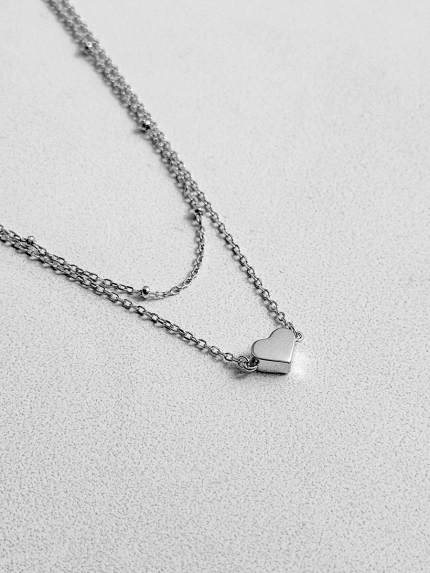 Кольє без вставок Срібло 925° (родій) 978210