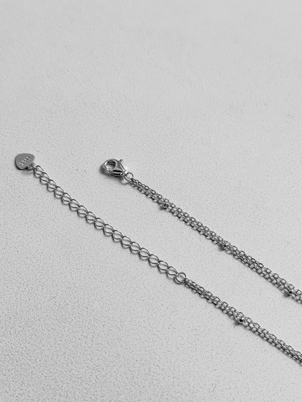 Кольє без вставок Срібло 925° (родій) 978210