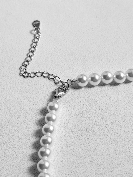 Naszyjnik z pereł Srebro 925° (rod) 190642