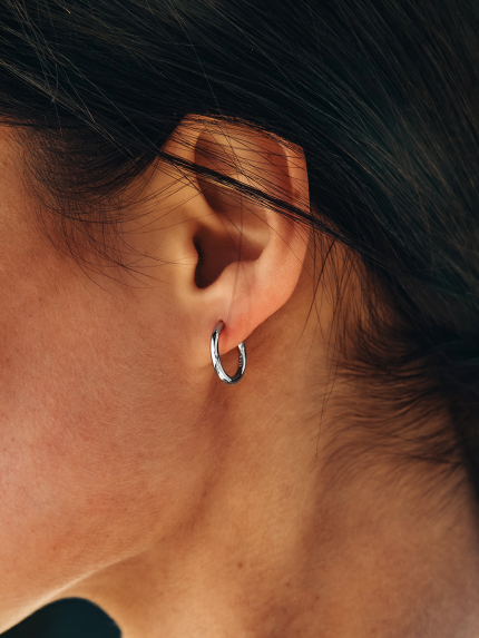 Kolczyki bez wkładek Srebro 925° (rod) 110035