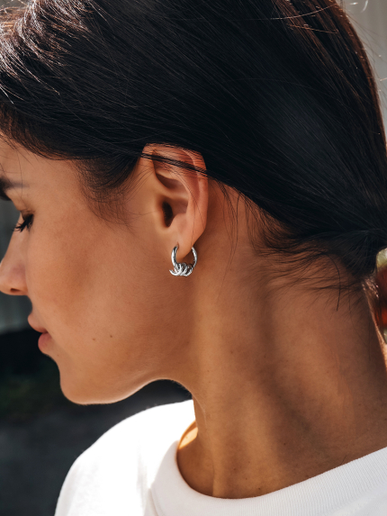 Kolczyki bez wkładek Srebro 925° (rod) 110035