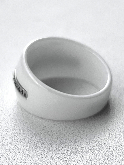 Каблучка Кераміка фіаніт срібло 925°/ ювелірна кераміка с1107б