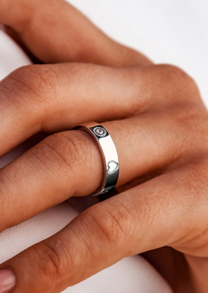 Каблучка фіаніт Срібло 925° (родій) 978237