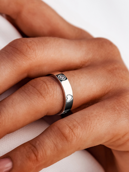 Каблучка фіаніт Срібло 925° (родій) 978237