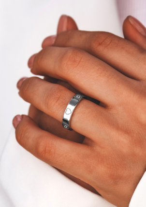 Каблучка фіаніт Срібло 925° (родій) 978237