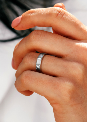 Каблучка фіаніт Срібло 925° (родій) 978237