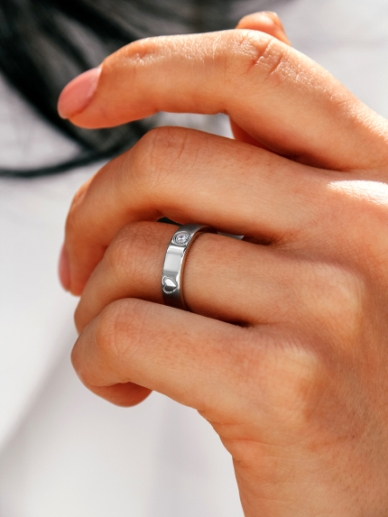 Каблучка фіаніт Срібло 925° (родій) 978237