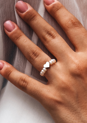 Каблучка перлина Срібло 925° (родій) GSR756PM