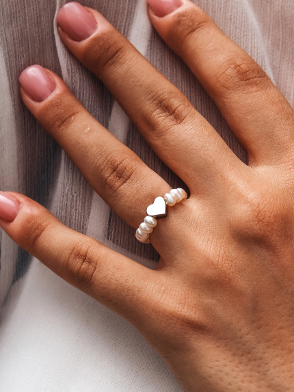 Каблучка перлина Срібло 925° (родій) GSR756PM