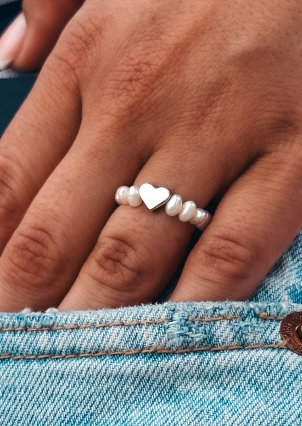 Каблучка перлина Срібло 925° (родій) GSR756PM