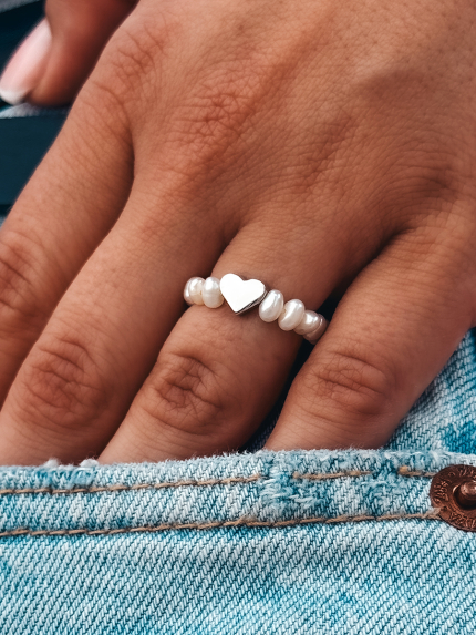 Каблучка перлина Срібло 925° (родій) GSR756PM