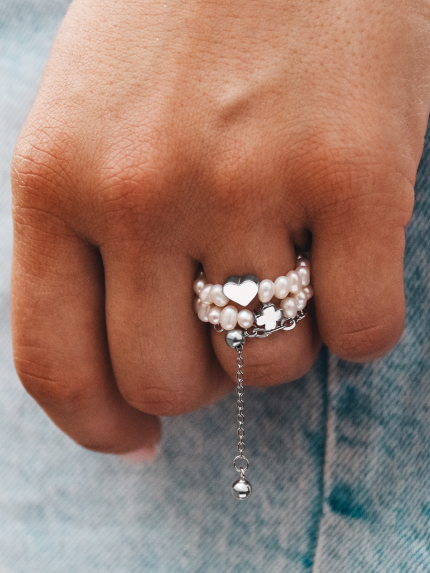 Каблучка перлина Срібло 925° (родій) GSR756PM