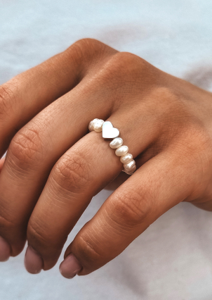 Каблучка перлина Срібло 925° (родій) GSR756PM