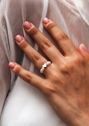 Каблучка перлина Срібло 925° (родій) GSR756PM