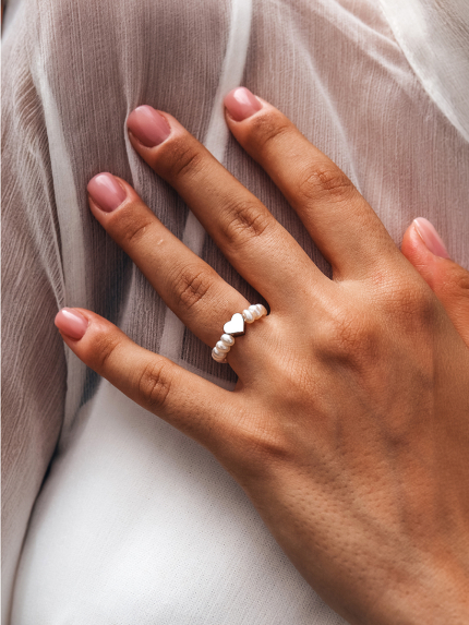 Каблучка перлина Срібло 925° (родій) GSR756PM