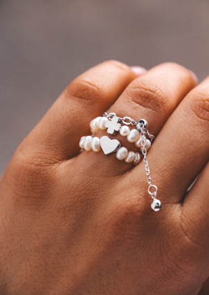 Каблучка перлина Срібло 925° (родій) GSR757PM