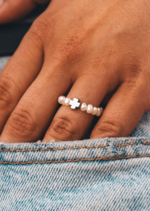 Каблучка перлина Срібло 925° (родій) GSR757PM