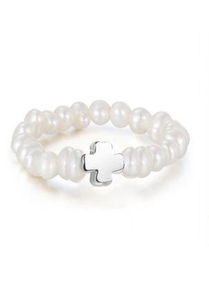 Каблучка перлина Срібло 925° (родій) GSR757PM