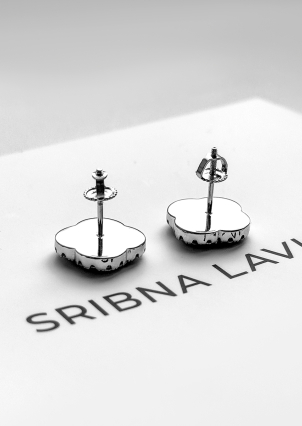 Сережки перламутр Срібло 925° (родій) 978079 б