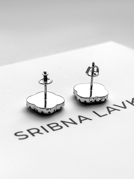 Сережки перламутр Срібло 925° (родій) 978079 б