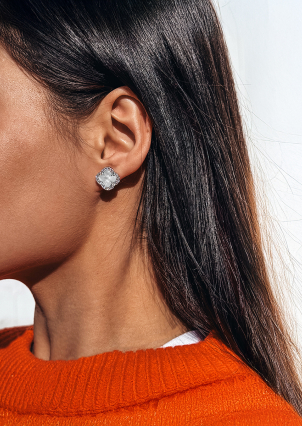 Сережки перламутр Срібло 925° (родій) 978079 б