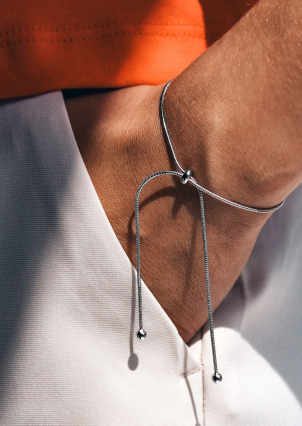 Браслет без вставок Срібло 925° (родій) 978242