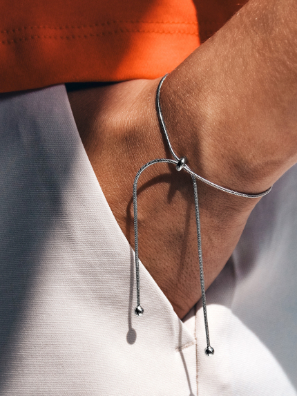 Браслет без вставок Срібло 925° (родій) 978242