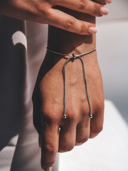 Браслет без вставок Срібло 925° (родій) 978242