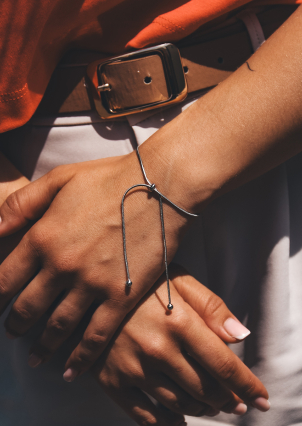 Браслет без вставок Срібло 925° (родій) 978242