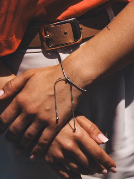 Браслет без вставок Срібло 925° (родій) 978242