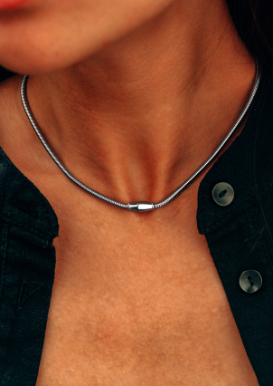 Кольє без вставок Срібло 925° (родій) GZN1110P