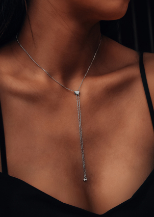 Кольє без вставок Срібло 925° (родій) GSR1109P