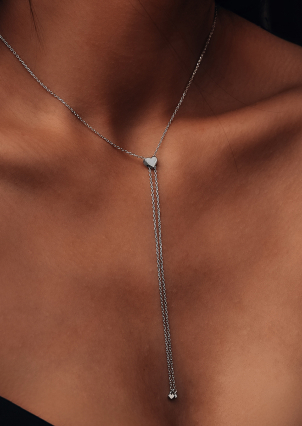 Кольє без вставок Срібло 925° (родій) GSR1109P