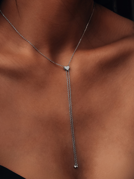 Кольє без вставок Срібло 925° (родій) GSR1109P