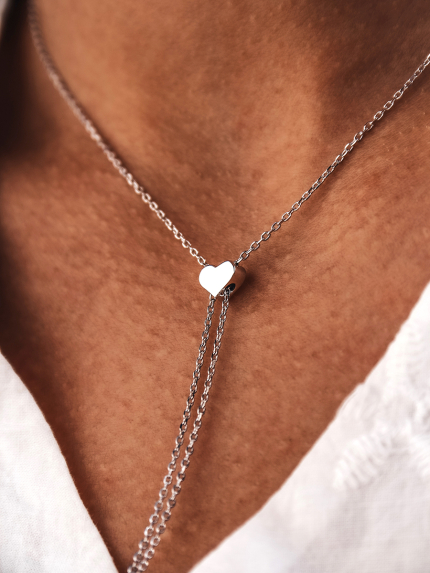 Кольє без вставок Срібло 925° (родій) GSR1109P