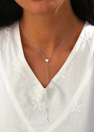 Кольє без вставок Срібло 925° (родій) GSR1109P