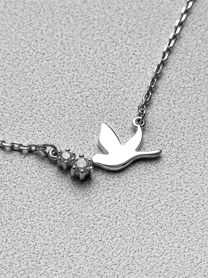 Кольє без вставок Срібло 925° (родій) 3124