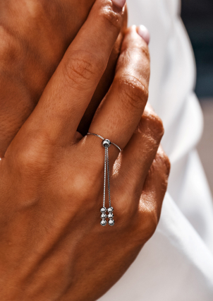 Каблучка без вставок Срібло 925° (родій) 121124