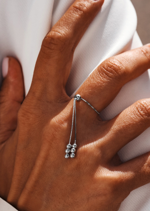 Каблучка без вставок Срібло 925° (родій) 121124